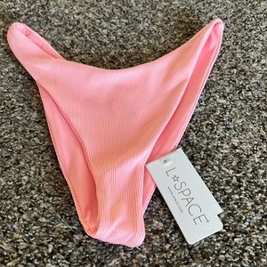 L*Space Cabana Bitsy Bikini Bottom Pink size M NWT
